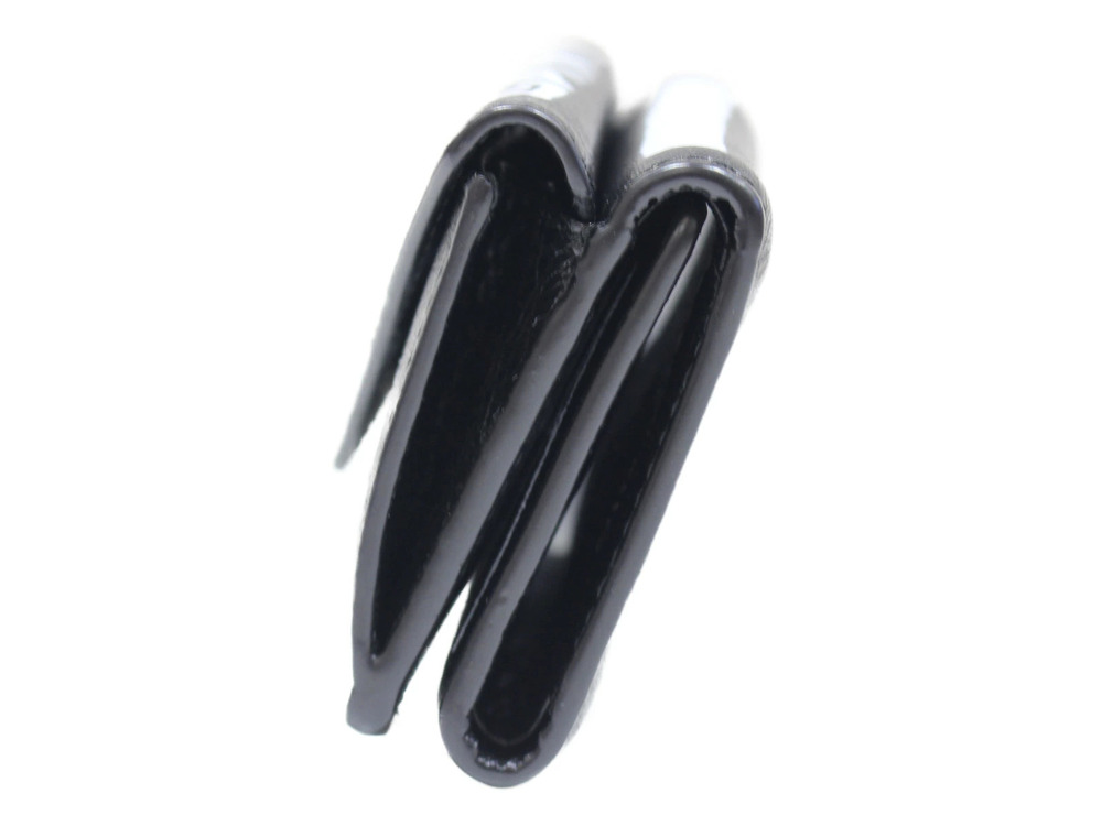 Balenciaga Black Lambskin White Folding Paper Wallet